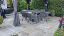 PURPLE LEAF Patio Gazebo for Backyard Grey Hardtop Galvanized Steel Roof Awning with Upgrade Curtain