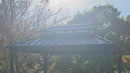 PURPLE LEAF Hardtop Grill Gazebo for Patio Grey Permanent Metal Roof Outside Sun Shade Outdoor BBQ Canopy
