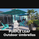 PURPLE LEAF Double Top 360 Degree Rotation 9 ft / 10 ft / 11 ft / 12 ft Square Patio Classic Umbrella