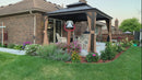 PURPLE LEAF Outdoor Hardtop Gazebo for Garden Bronze Double Roof Aluminum Frame Pavilion