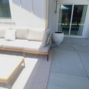 PURPLE LEAF Melben Patio Conversation Set Light Grey Outdoor Aluminum Modern Wicker Sofa Chairs Sets for Balcony Yard Porch