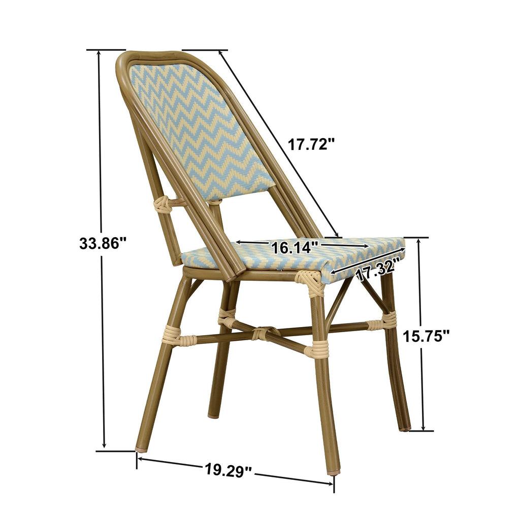 2 Piece Bamboo Print Bistro Chairs Outdoor Dining 2-piece-bamboo-print-bistro-chairs-outdoor-dining