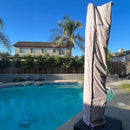 PURPLE LEAF Cantilever Umbrella Cover with Zipper Out Door Umbrella Patio Umbrella Cover - Purple Leaf Garden