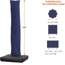 PURPLE LEAF Cantilever Umbrella Cover with Zipper Out Door Umbrella Patio Umbrella Cover - Purple Leaf Garden