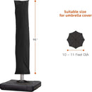 PURPLE LEAF Cantilever Umbrella Cover with Zipper Out Door Umbrella Patio Umbrella Cover - Purple Leaf Garden