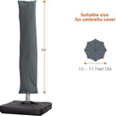 PURPLE LEAF Cantilever Umbrella Cover with Zipper Out Door Umbrella Patio Umbrella Cover - Purple Leaf Garden