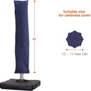 PURPLE LEAF Cantilever Umbrella Cover with Zipper Out Door Umbrella Patio Umbrella Cover - Purple Leaf Garden