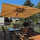 PURPLE LEAF Double Top 9 x 11 / 9 x 12 / 10 x 12 / 10 x 13 ft Rectangle Outdoor Classic Umbrella - Purple Leaf Garden
