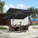 PURPLE LEAF Double Top 9 x 11 / 9 x 12 / 10 x 12 / 10 x 13 ft Rectangle Outdoor Classic Umbrella - Purple Leaf Garden