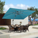 PURPLE LEAF Double Top 9 x 11 / 9 x 12 / 10 x 12 / 10 x 13 ft Rectangle Outdoor Classic Umbrella - Purple Leaf Garden