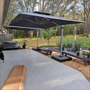PURPLE LEAF Double Top 9 x 11 / 9 x 12 / 10 x 12 / 10 x 13 ft Rectangle Outdoor Classic Umbrella - Purple Leaf Garden