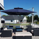 PURPLE LEAF Double Top 9 x 11 / 9 x 12 / 10 x 12 / 10 x 13 ft Rectangle Outdoor Classic Umbrella - Purple Leaf Garden