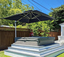 PURPLE LEAF Double Top 9 x 11 / 9 x 12 / 10 x 12 / 10 x 13 ft Rectangle Outdoor Classic Umbrella - Purple Leaf Garden