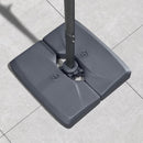 PURPLE LEAF Grey Cantilever Patio Umbrella Base, Durable and Weather-Resistant.