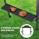 PURPLE LEAF 6' x 8' Hardtop Grill Gazebo For Patio Permanent Metal Roof Outside Sun Shade Outdoor BBQ Canopy - Purple Leaf Garden