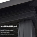 PURPLE LEAF 6' x 8' Hardtop Grill Gazebo For Patio Permanent Metal Roof Outside Sun Shade Outdoor BBQ Canopy - Purple Leaf Garden