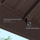 PURPLE LEAF 6' x 8' Hardtop Grill Gazebo For Patio Permanent Metal Roof Outside Sun Shade Outdoor BBQ Canopy - Purple Leaf Garden