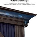 PURPLE LEAF Outdoor Hardtop Gazebo for Garden Bronze Double Roof Aluminum Frame Pavilion - Purple Leaf Garden