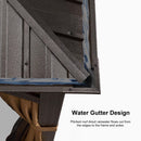 Bronze hardtop gazebo water gutter design, directing rainwater away from frame. Patio shade solution for outdoor comfort.
