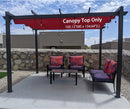 PURPLE LEAF Outdoor Retractable Pergola Shade Cover - Durable Fabric Canopy Replacement Top for Decks and Porches - Purple Leaf Garden