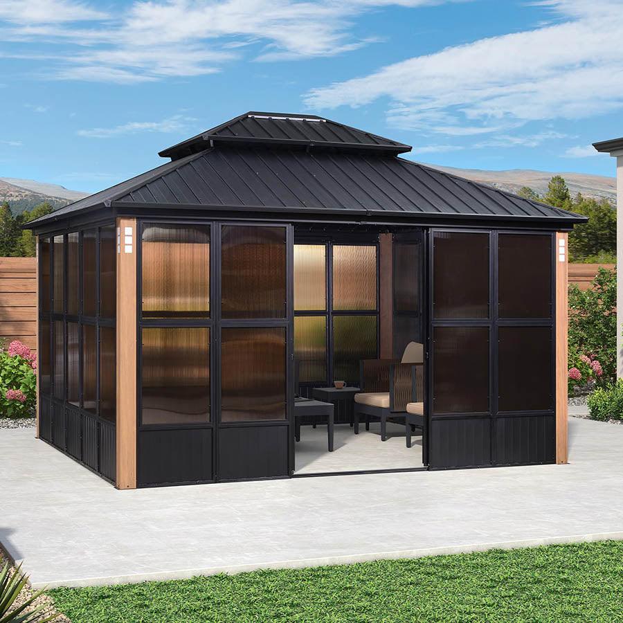 Sunroom Hardtop Gazebo Luxurious Outdoor Living Space