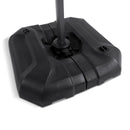 Black PURPLE LEAF patio umbrella base, durable plastic, water-fillable design for stability