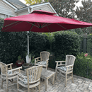 Clearance - PURPLE LEAF OPEN BOX Large Square Patio Cantilever Umbrella for Garden Pool Porch