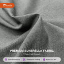 PURPLE LEAF SUNBRELLA Cantilever Umbrella Deluxe Wood Pattern Patio Umbrella