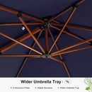 PURPLE LEAF Outdoor Patio Umbrella with Base, Garden Pool Umbrella, Navy Blue