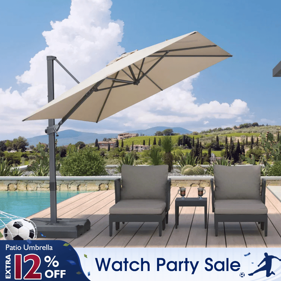 cantilever tilting patio umbrella Stepless Tilt Cantilever Patio Umbrella