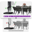 PURPLE LEAF Cantilever Telescopic Umbrella for Swimming Pool, Patio, Porch, Garden