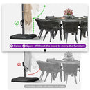 PURPLE LEAF Cantilever Telescopic Umbrella for Swimming Pool, Patio, Porch, Garden