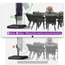 PURPLE LEAF Cantilever Telescopic Umbrella for Swimming Pool, Patio, Porch, Garden