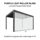 PURPLE LEAF 10' Louvered Pergola Roller Blind, Suitable for Pergolas, UV Protection Waterproof Fabric