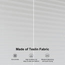PURPLE LEAF Teslin fabric for pergola blinds, white, anti-wrinkle, durable, moisture-wicking.