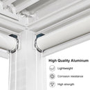 PURPLELEAF Outdoor Louvered Pergola Roller Blinds with Thermal Insulated, UV Protection Waterproof Fabric, Privacy Protection for White Pergola, Easy to Install - Purple Leaf Garden