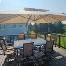 PURPLE LEAF Large Rectangular Porch Umbrella Outside Cantilever Patio Yard Umbrella