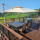 PURPLE LEAF Large Rectangular Porch Umbrella Outside Cantilever Patio Yard Umbrella