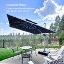 PURPLE LEAF Best Square Cantilever Pool Umbrella Outdoor Patio Sun Porch Umbrella