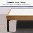 PURPLE LEAF Melben Patio Set: Sleek HPL Coffee Tabletop, wood-look frame, scratch-resistant, for outdoor use