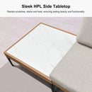 PURPLE LEAF Melben Patio Conversation Set Light Grey Outdoor Aluminum Modern Wicker Sofa Chairs Sets for Balcony Yard Porch