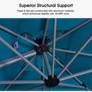 PURPLE LEAF Double Top 360 Degree Rotation 9 ft / 10 ft / 11 ft / 12 ft Square Patio Classic Umbrella - Purple Leaf Garden