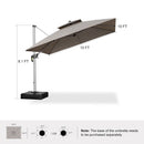 PURPLE LEAF Premium Patio Umbrella Classic SUNBRELLA Cantilever Umbrellas