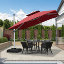 PURPLE LEAF Best Square Cantilever Pool Umbrella Outdoor Patio Sun Porch Umbrella