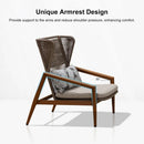 PURPLE LEAF Melben Patio Conversation Set Light Grey Outdoor Aluminum Modern Wicker Sofa Chairs Sets for Balcony Yard Porch