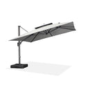 PURPLE LEAF SUNBRELLA Cantilever Umbrella Grey Aluminum Patio Umbrella