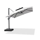 PURPLE LEAF SUNBRELLA Cantilever Umbrella Grey Aluminum Patio Umbrella