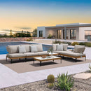 Compact outdoor furniture arrangement by Purple Leaf, ideal for smaller patio spaces while maintaining style and comfort