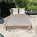 PURPLE LEAF Melben Patio Conversation Set Light Grey Outdoor Aluminum Modern Wicker Sofa Chairs Sets for Balcony Yard Porch