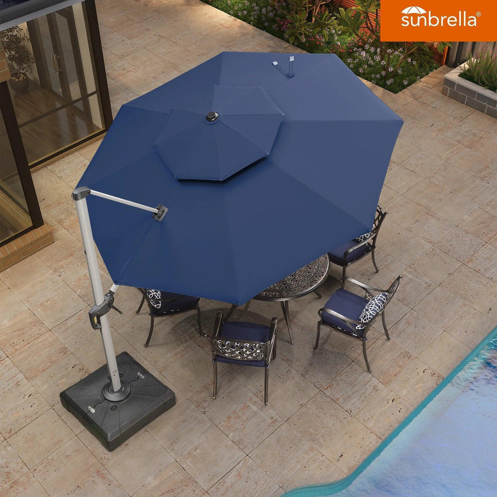 labatt blue patio umbrella 11ft Round Sunbrella Cantilever Umbrella